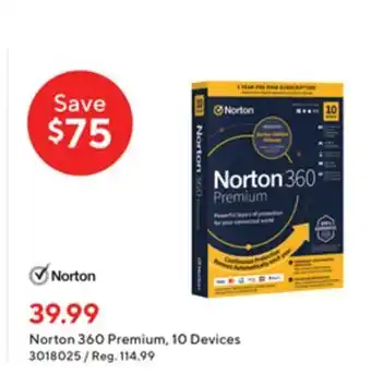 Staples Norton 360 premium 10 devices offer