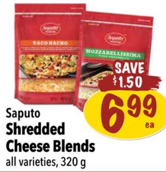 Farm Boy Saputo shredded cheese blends offer