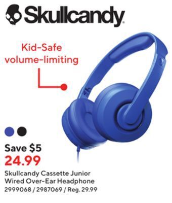 Staples Skullcandy cassette junior wired over-ear headphone offer