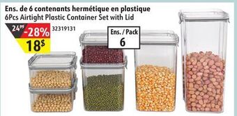 Sushi Shop 6pcs airtight plastic container set with lid offer