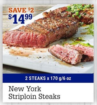 M & M Food Market New york striploin steaks offer