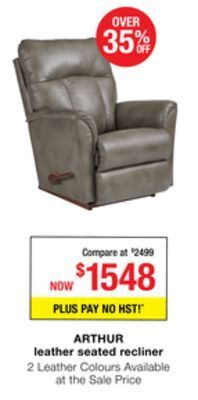 La Z Boy Arthur leather seated recliner offer