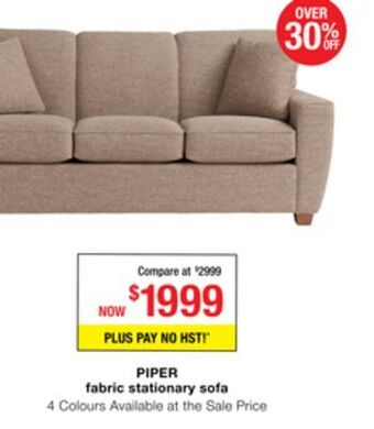 La Z Boy Piper fabric stationary sofa offer
