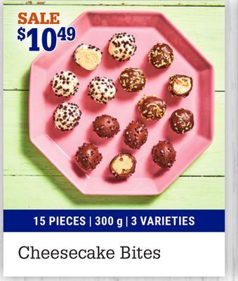 M & M Food Market Cheesecake bites offer