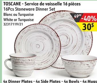 Sushi Shop Toscane 16pcs stoneware dinner set offer