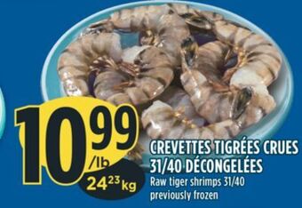 Marché Adonis Raw tiger shrimps 31/40 offer