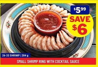 M & M Food Market Small shrimp ring with cocktail sauce offer