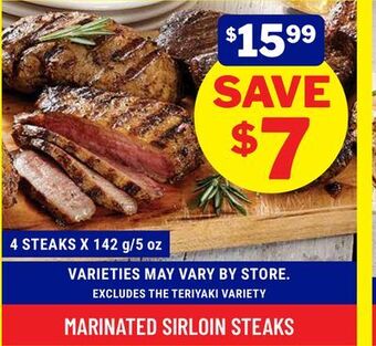 M & M Food Market Marinated sirloin steaks offer