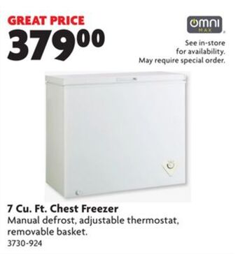 Home Hardware 7 cu. ft. chest freezer offer
