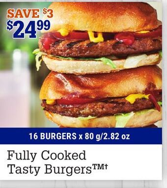 M & M Food Market Fully cooked tasty burgers™† offer