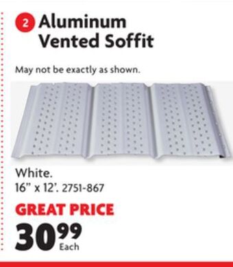 Home Hardware 16 x 12' white aluminum vented soffit offer
