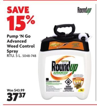 Home Hardware Pump 'n go advanced weed control spray offer