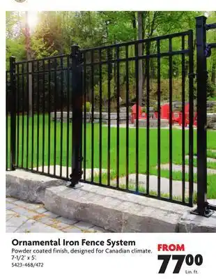 Home Hardware Ornamental iron fence system offer