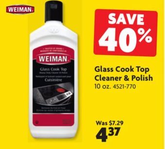 Home Hardware Glass cook top cleaner & polish offer