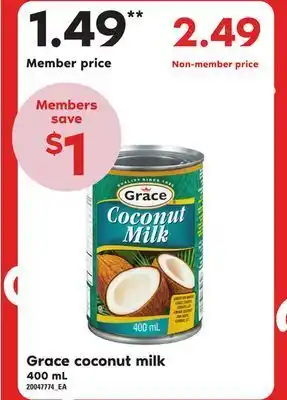 Zehrs Markets Grace coconut milk, 400 ml offer
