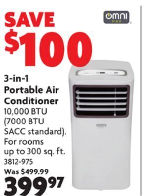 Home Hardware 3-in-1 portable air conditioner offer