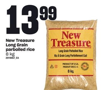 Zehrs Markets New treasure long grain parboiled rice, 8 kg offer