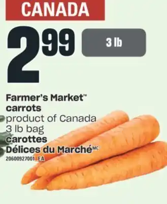 Valu-mart Carottes délices du marché, 3 lb bag offer