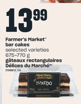 Valu-mart Gâteaux rectangulaires délices du marché, 675-770 g offer