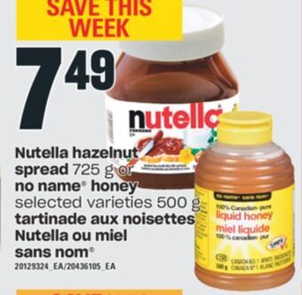 Valu-mart Tartinade aux noisettes nutella ou miel sans nom® offer