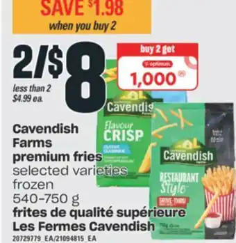 Valu-mart Frites de qualité supérieure les fermes cavendish, 540-750 g offer