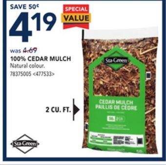 RONA 100% cedar mulch offer