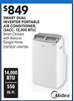 RONA Smart dual inverter portable air conditioner, (sacc: 12,000 btu) offer