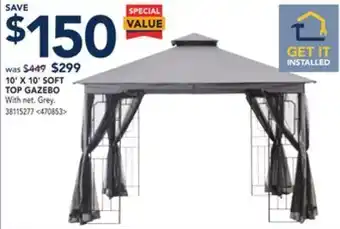 RONA 10 x 10 soft top gazebo offer