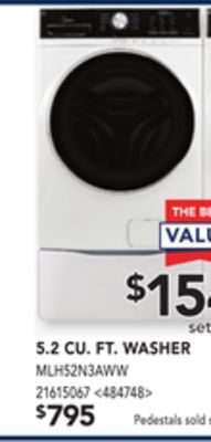 RONA Midea 5.2 cu. ft. washer offer