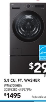 RONA Lg 5.8 cu. ft. washer offer
