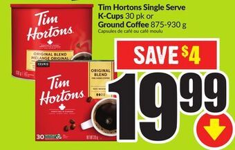 FreshCo Tim hortons single serve k-cups 30 pk offer