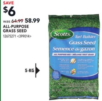 RONA Scotts all purpose grass seed offer