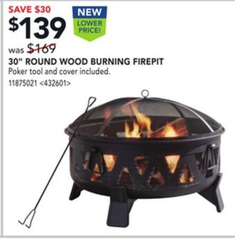 RONA 30 round wood burning firepit offer