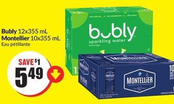 Chalo FreshCo Bubly 12x355 ml montellier 10x355 ml offer