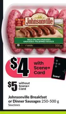 FreshCo Johnsonville breakfast or dinner 250-500 g offer