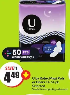FreshCo U by kotex maxi pads offer