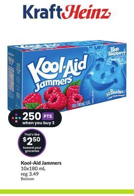 FreshCo Kool-aid jammers 10x180 ml offer