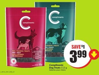 FreshCo Compliments dog treats 113 g offer