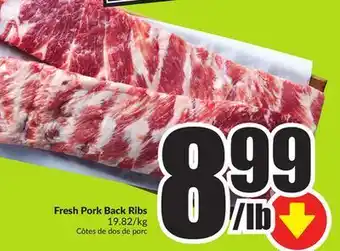 FreshCo Fresh pork back ribs 19.82/kg offer