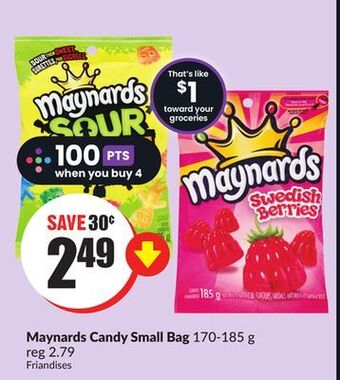 FreshCo Maynards candy small bag 170-185 g offer