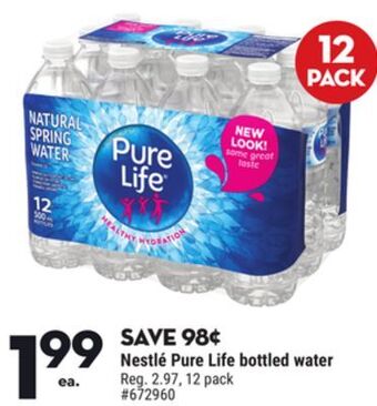 Giant Tiger Nestlé pure life bottled water offer