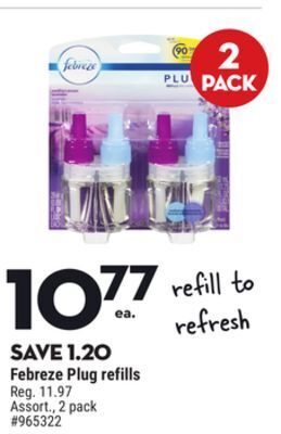 Giant Tiger Febreze plug refills offer