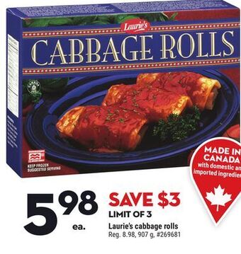 Giant Tiger Laurie's cabbage rolls offer