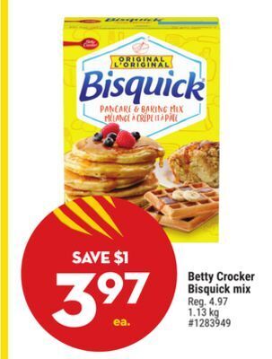 Giant Tiger Betty crocker bisquick mix offer