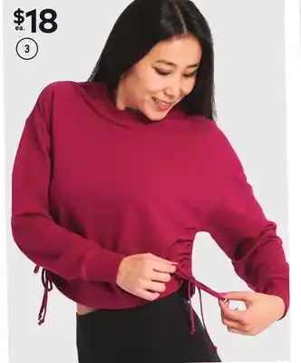 Giant Tiger Fleece top with side ruching offer