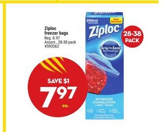 Giant Tiger Ziploc freezer bags offer