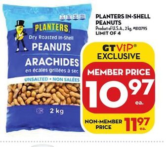 Giant Tiger Planters in-shell peanuts offer