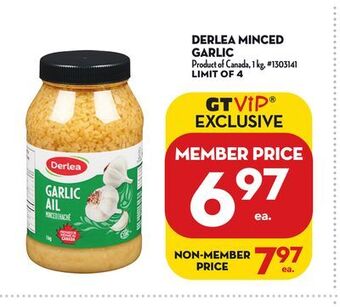 Giant Tiger Derlea minced garlic offer