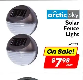 Factory Direct Arctic sky solar fence light offer