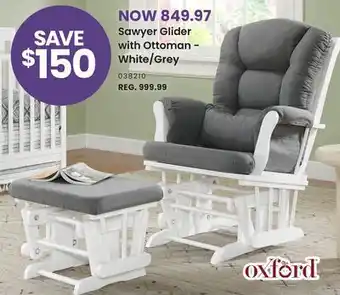 Babies 'R' Us Oxford sawyer glider with ottoman - offer